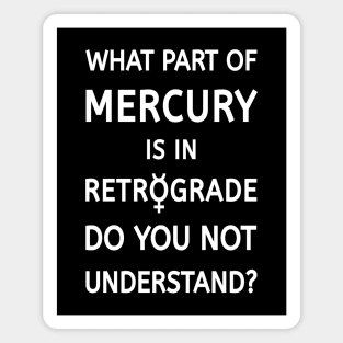 What Part of Mercury is in Retrograde Do You Not Understand Cheeky Witch® Magnet